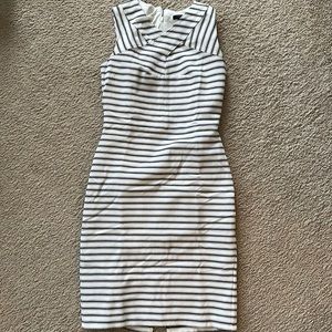 Ann Taylor structured striped dress